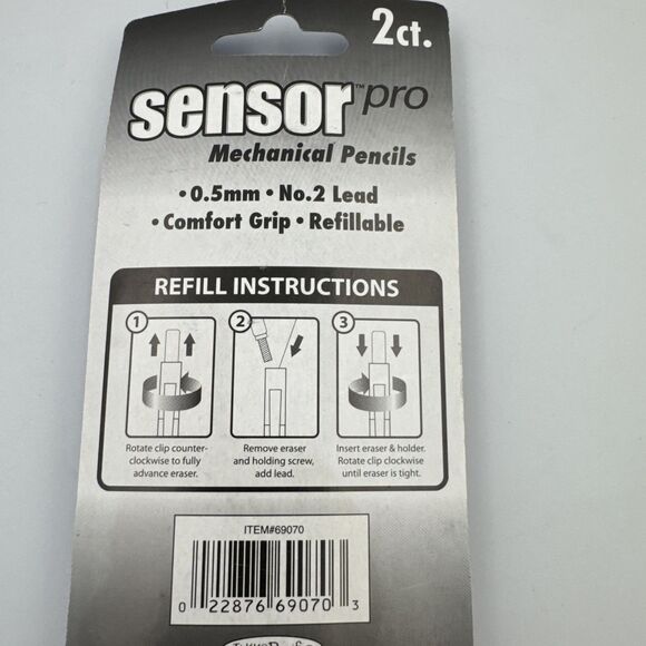 Pentech Sensor Pro Mechanical Pencils .5mm NO 69070 Jakks Pacific 2007 Pack of 2 - Picture 4 of 5